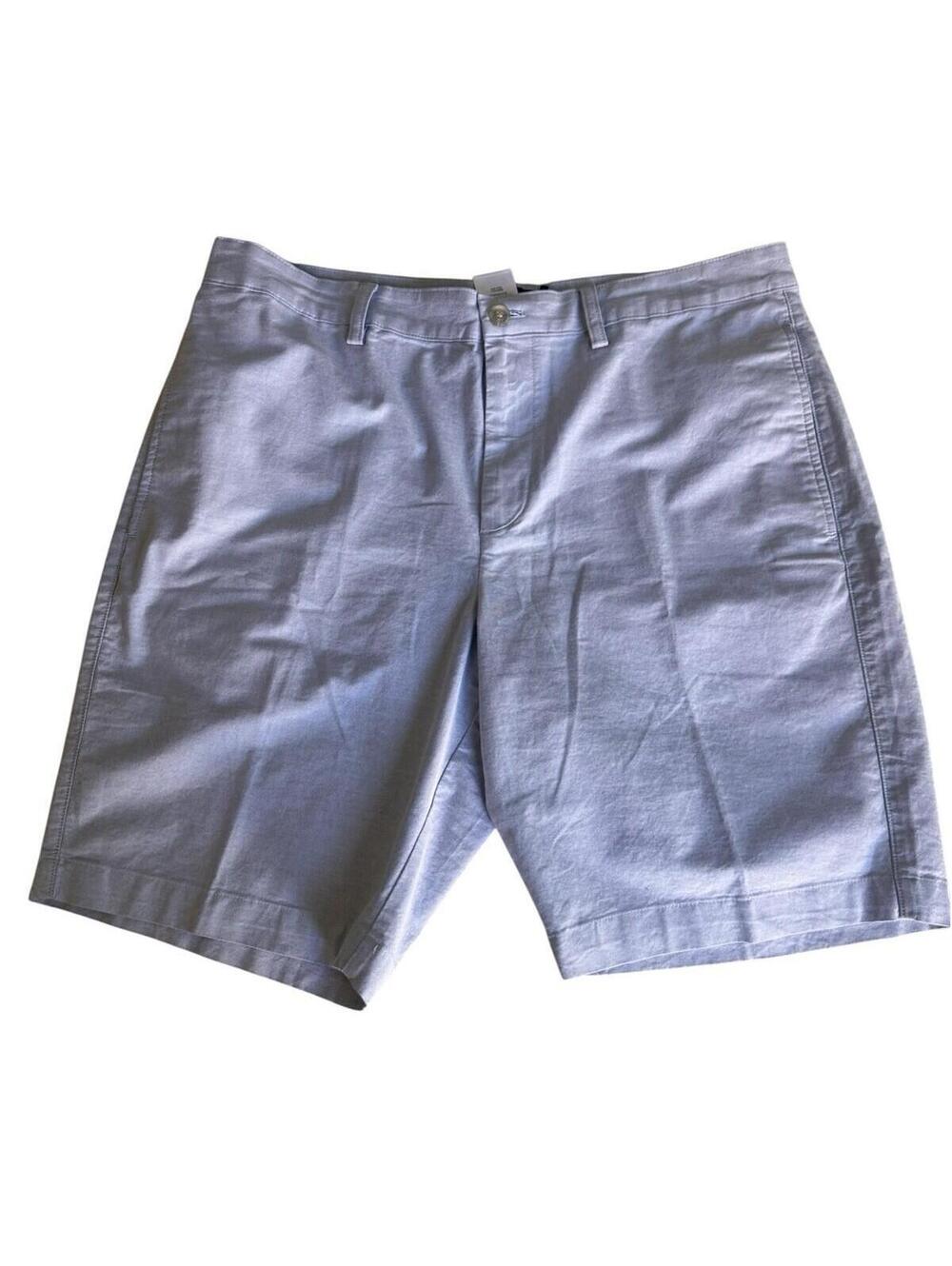 Chaps Men's Flat Front Stretch Blue Shorts Size 36
